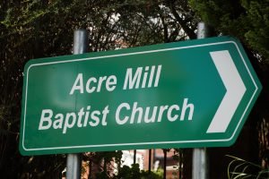 Acre Mill Baptist Church Sign